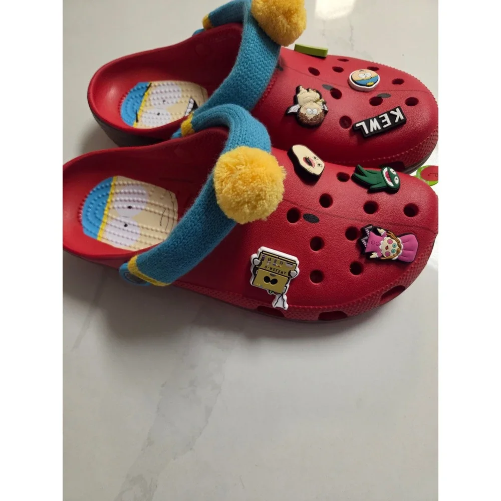 Crocs South Park Eric Cartman Classic Clog Red Mens Size 12 NWT Jibbitz